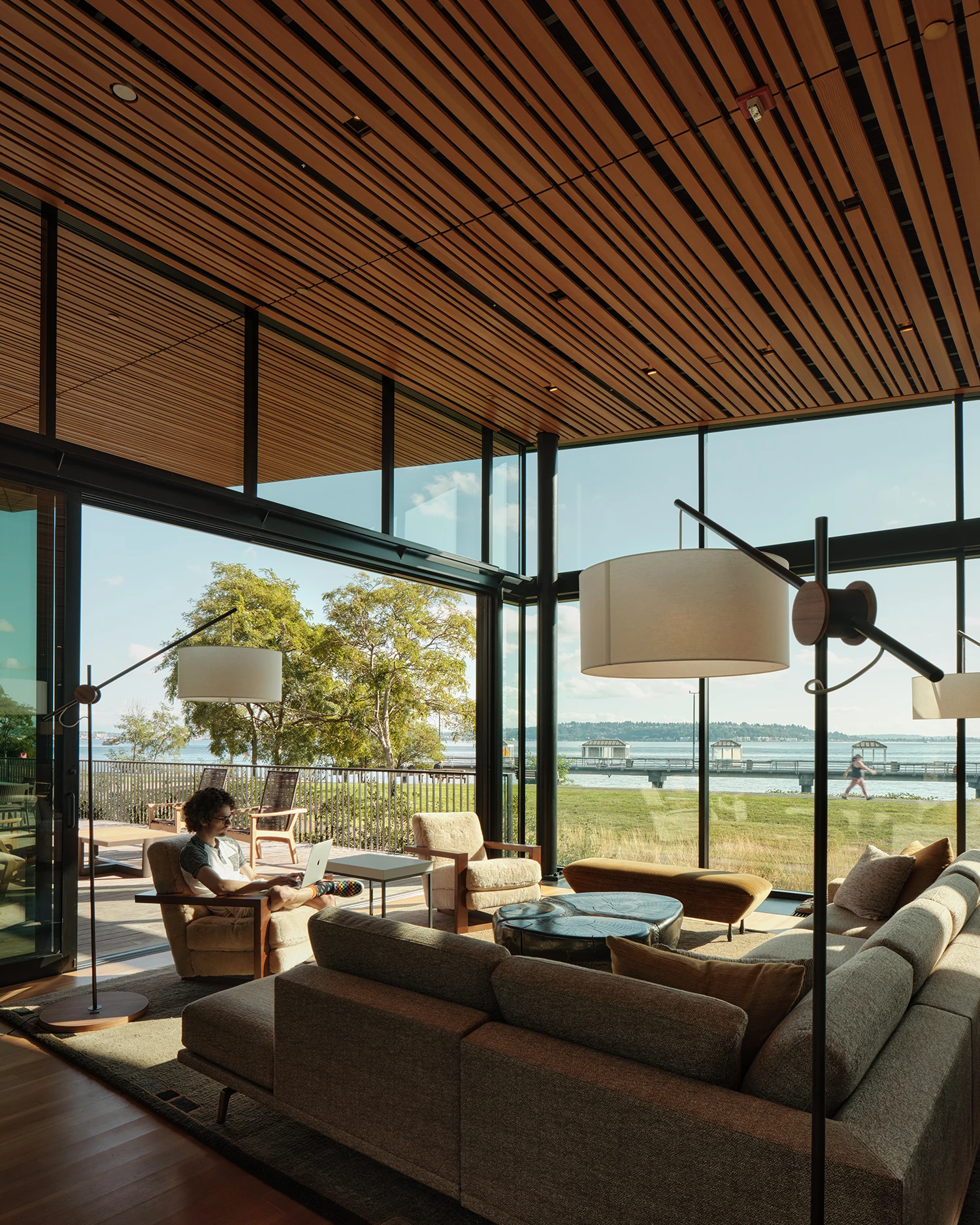 Expedia Prow interior with view of Puget Sound