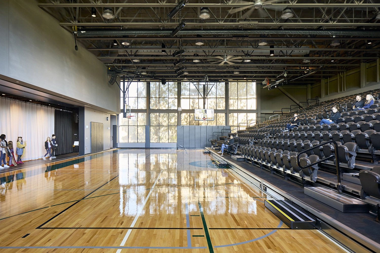 St Thomas School Athletic & Performing Arts Center performance seats and stage