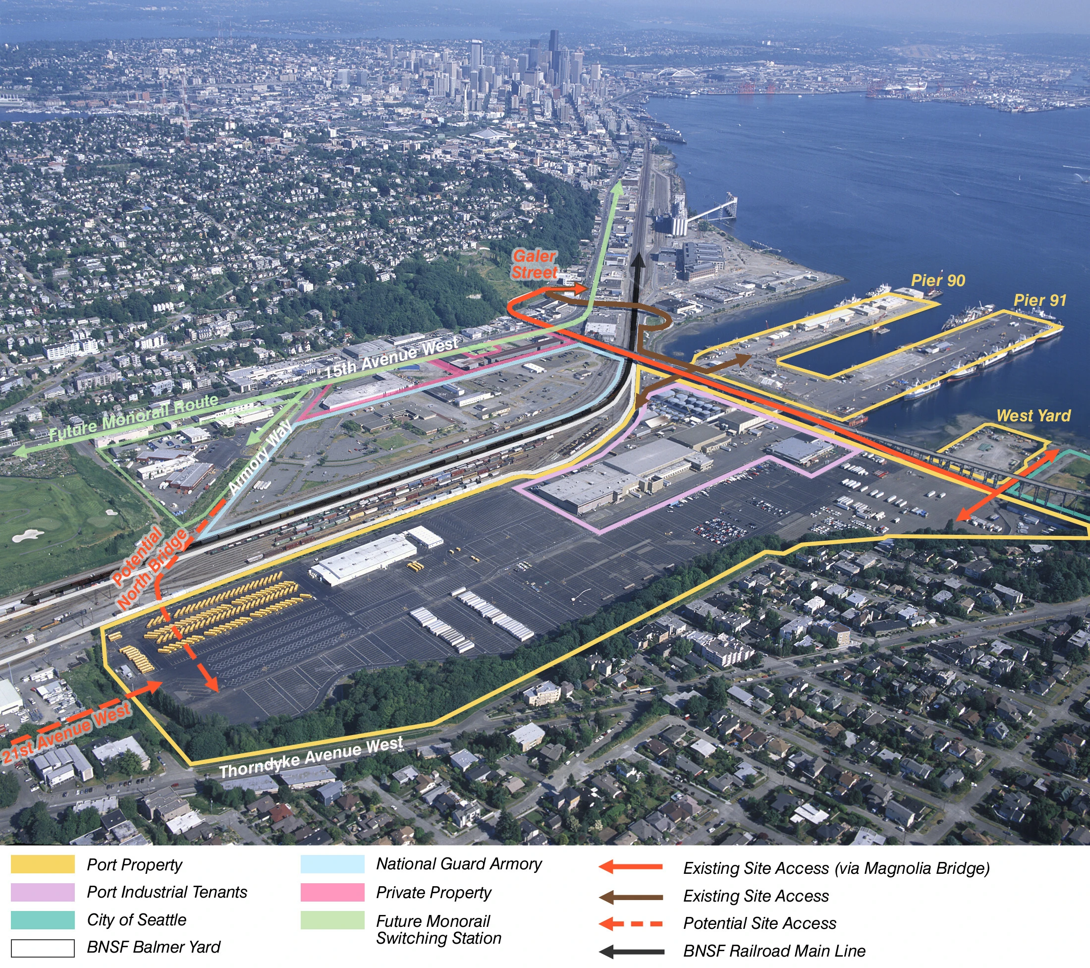 Port of Seattle North Bay aerial map