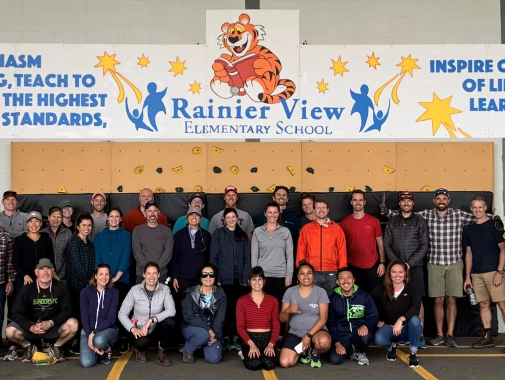 Seattle Day of Giving at Rainier Elementary - group shot