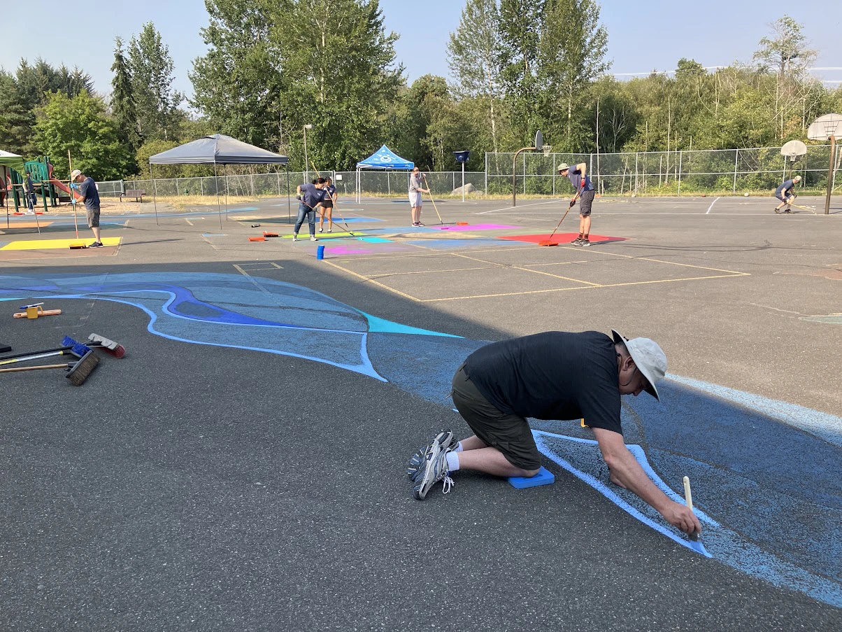 2026 Seattle Day of Giving - Playground painting BEFORE